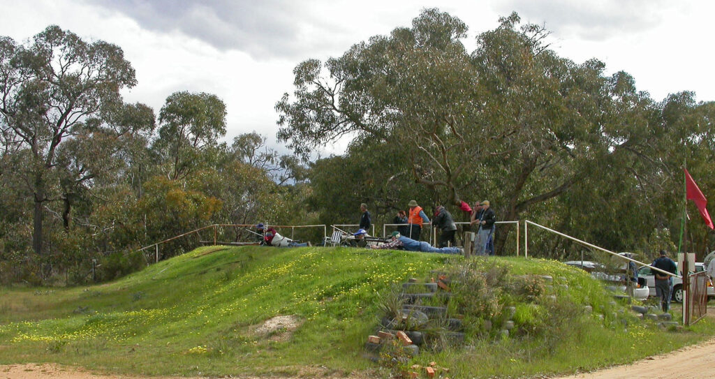 Picture of the 1200yard firing point at Stawell Range, Australia
