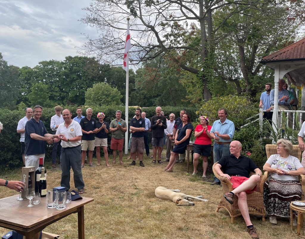 Prize giving for Day 2 of The Ashes. 